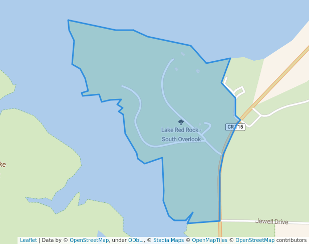 walking in Lake Red Rock - South Overlook map in Knoxville