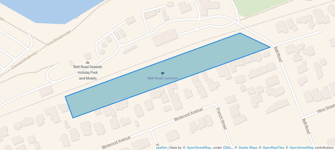 walking in Belt Road Common map in New Plymouth