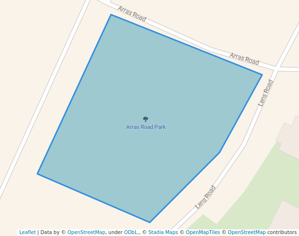 walking in Arras Road Park map in Petawawa