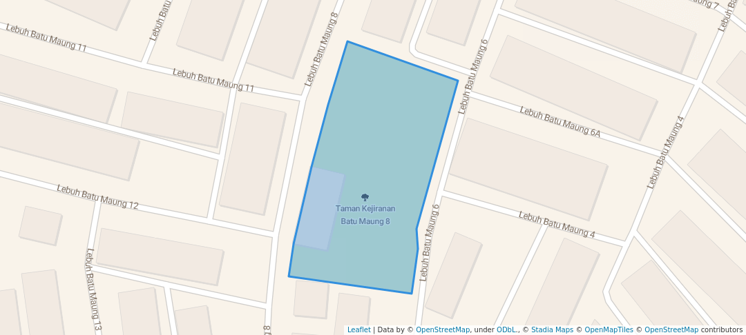 walking in Taman Kejiranan Batu Maung 8 map in Batu Maung