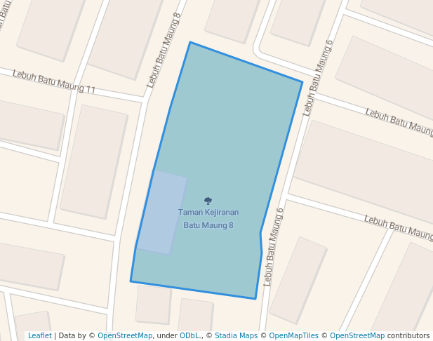 walking in Taman Kejiranan Batu Maung 8 map in Batu Maung