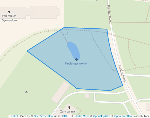 walking in Kneitinger Weiher map in Regensburg