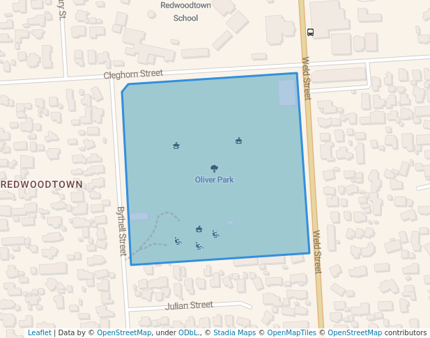 walking in Oliver Park map in Blenheim