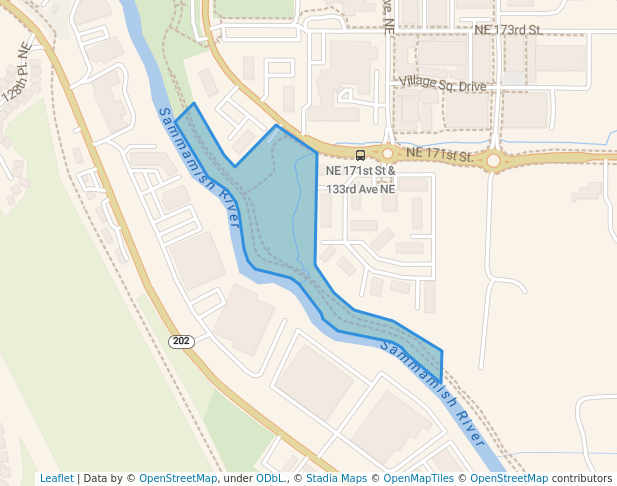walking in Woodin Creek Park map in Woodinville