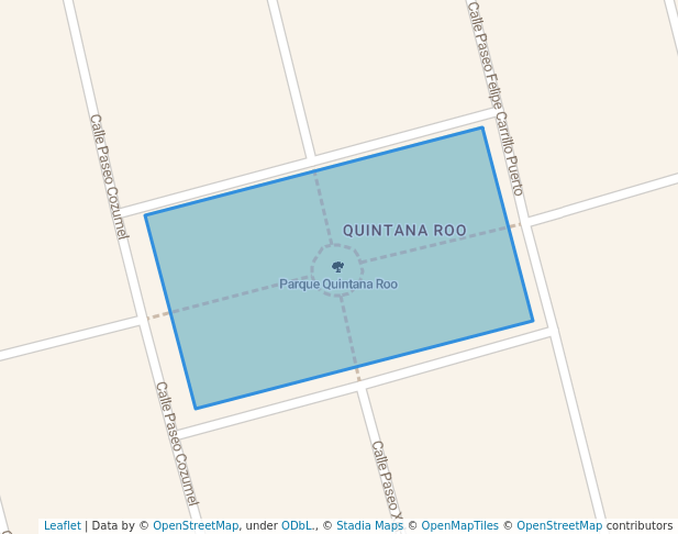 walking in Parque Quintana Roo map in Cuernavaca