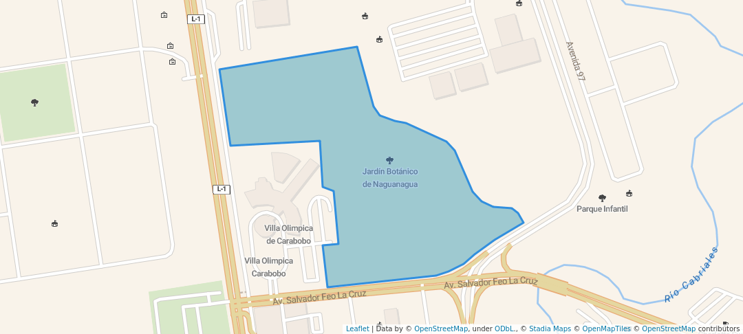 walking in Jardín Botánico de Naguanagua map in Naguanagua