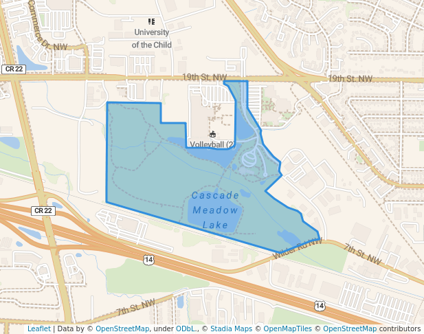 walking in Cascade Meadows Wetlands map in Rochester