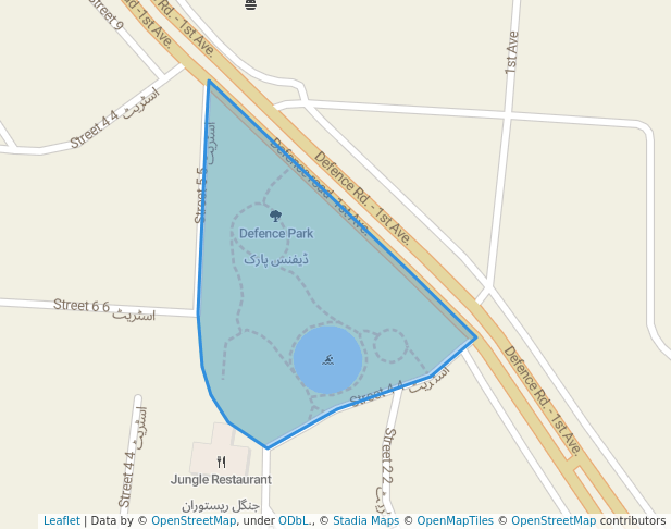 walking in Defence Park map in Islamabad