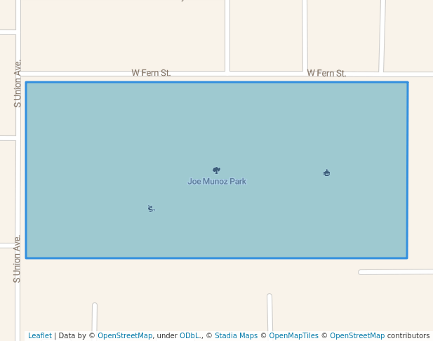 walking in Joe Munoz Park map in Somerton
