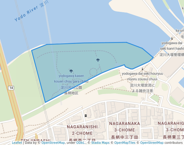 淀川河川公園 長柄地区