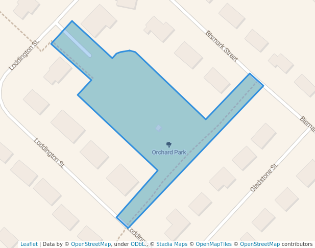 walking in Orchard Park map in New Maryland