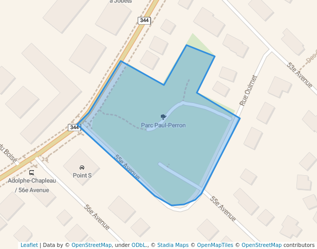 walking in Parc Paul-Perron map in Bois-des-Filion