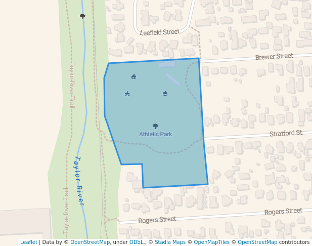 walking in Athletic Park map in Blenheim