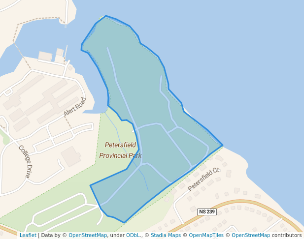 walking in Petersfield Provincial Park map in Sydney