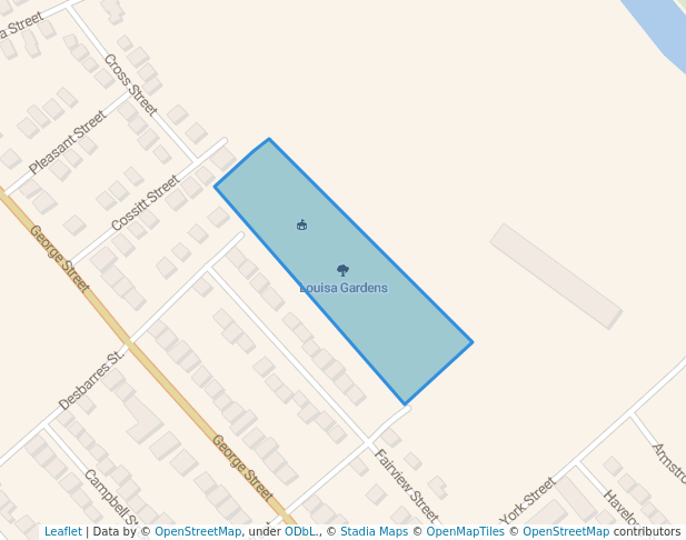 walking in Louisa Gardens map in Sydney