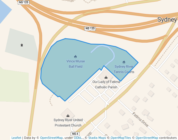walking in Fatima Recreation Park map in Sydney