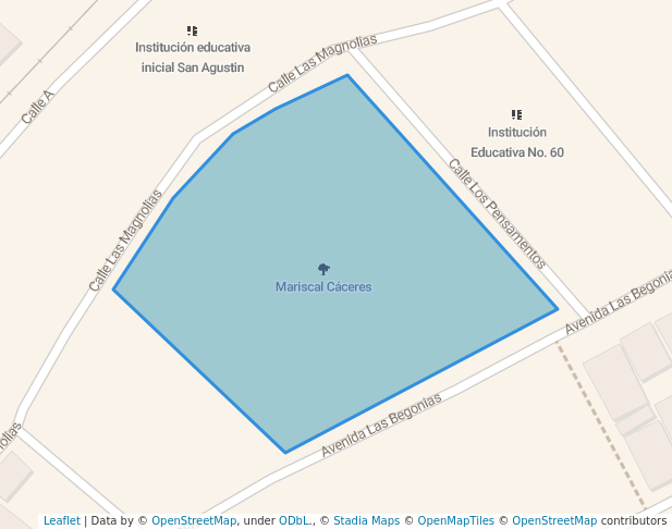 walking in Mariscal Cáceres map in Lurigancho-Chosica