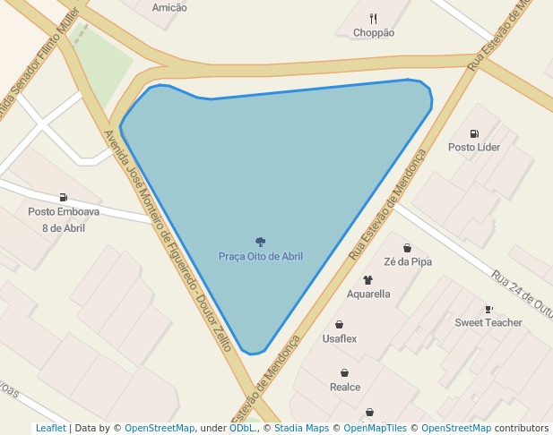 walking in Praça Oito de Abril map in Cuiabá