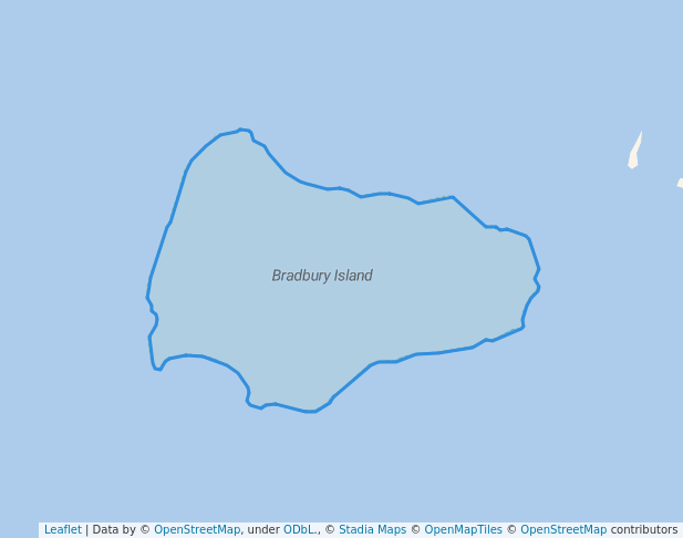 walking in Bradbury Island map in Deer Isle