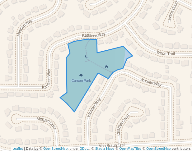 walking in Carson Park map in Elk Grove Village