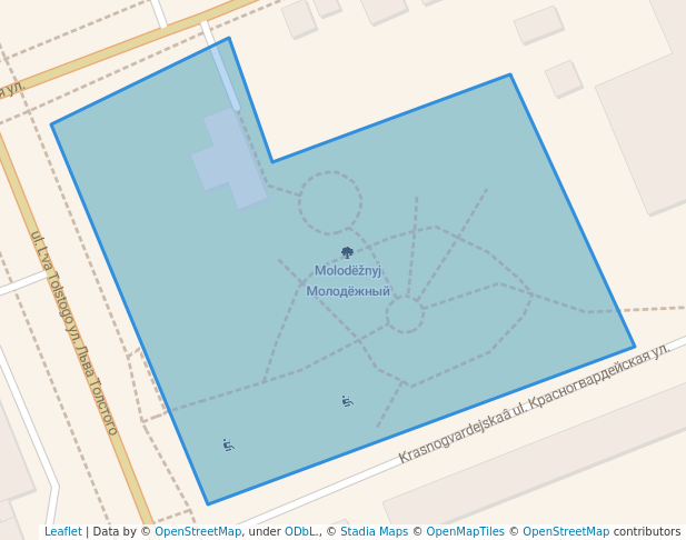 walking in Молодёжный map in Murom