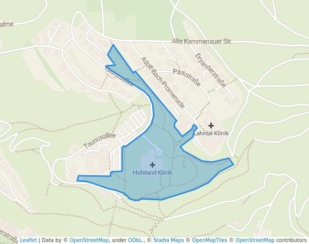 walking in Kurpark Bismarckhöhe map in Bad Ems