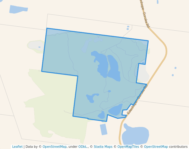 walking in Lake Ratzcastle Lake Reserve map in Karnak