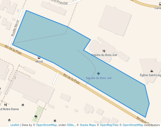 walking in Square du Bois Joli map in Saint-Germain-en-Laye