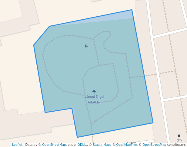 walking in Jánosi Engel Adolf tér map in Pécs