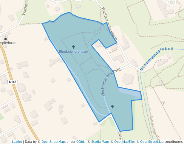 walking in Rhododendronpark map in Dresden