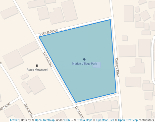 walking in Marian Village Park map in Parañaque