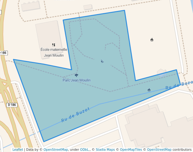 walking in Parc Jean Moulin map in Le Pecq
