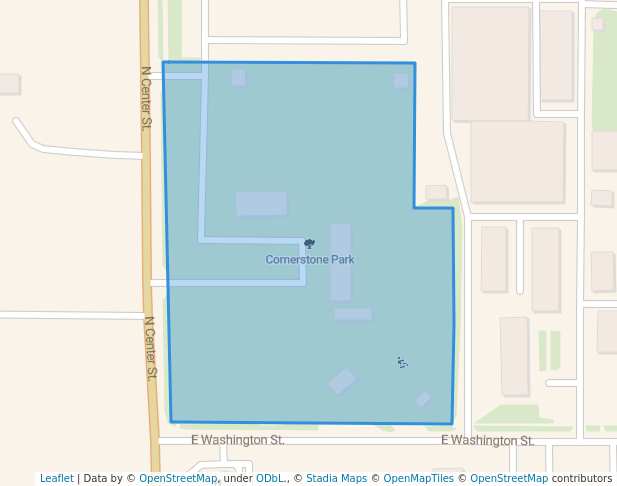 walking in Cornerstone Park map in Gardner