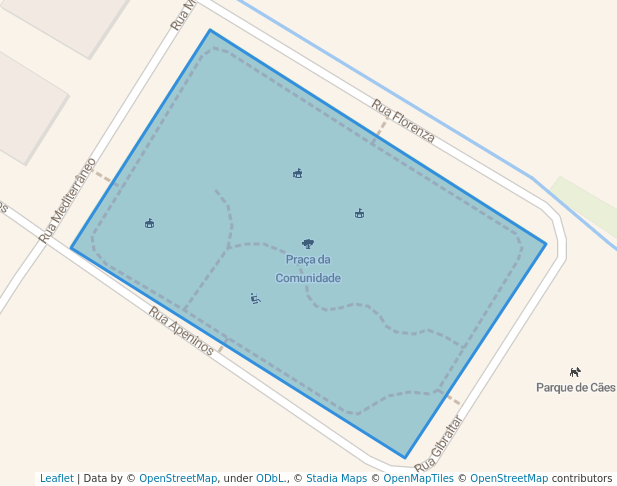 walking in Praça da Comunidade map in Florianópolis