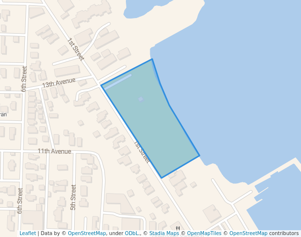 walking in Veterans' Memorial Park map in Menominee