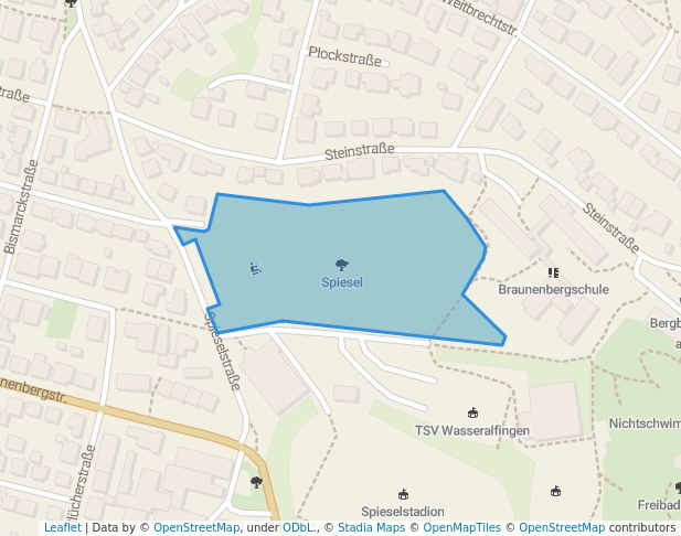 walking in Spiesel map in Aalen