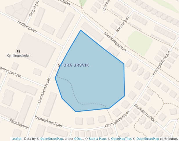 walking in Ursviks Holme map in Sundbyberg