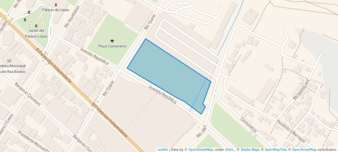 walking in Plaza Mariscal Francisco Solano López map in Asunción