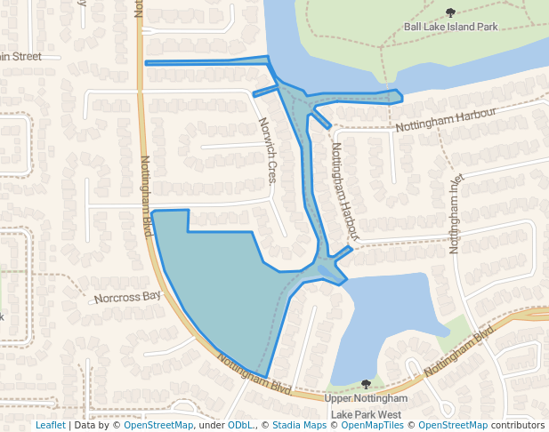 walking in Rainbow Park map in Sherwood Park