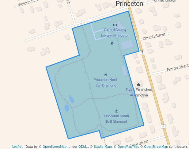 walking in Princeton Park map in Princeton