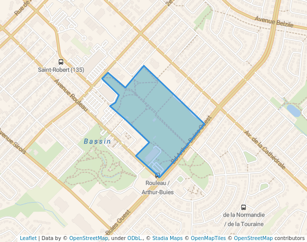 walking in Complexe sportif Guillaume-Leblanc map in Rimouski