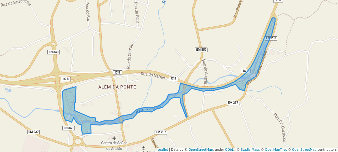 walking in Parque Verde do Nabão map in Ansião