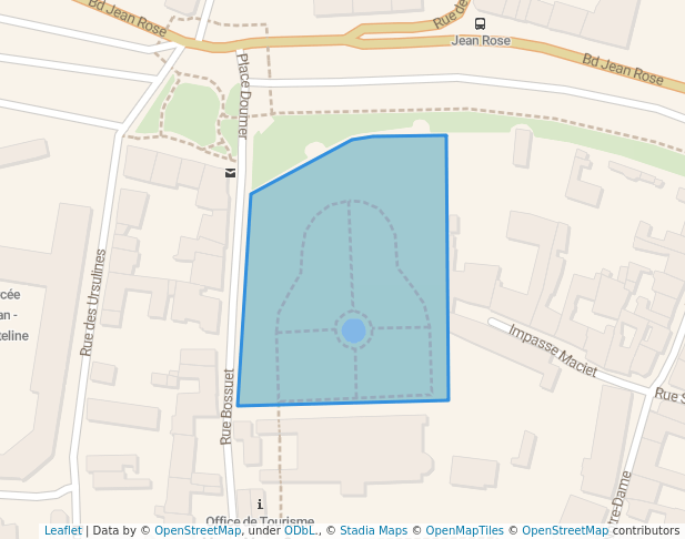 walking in Jardin Bossuet map in Meaux