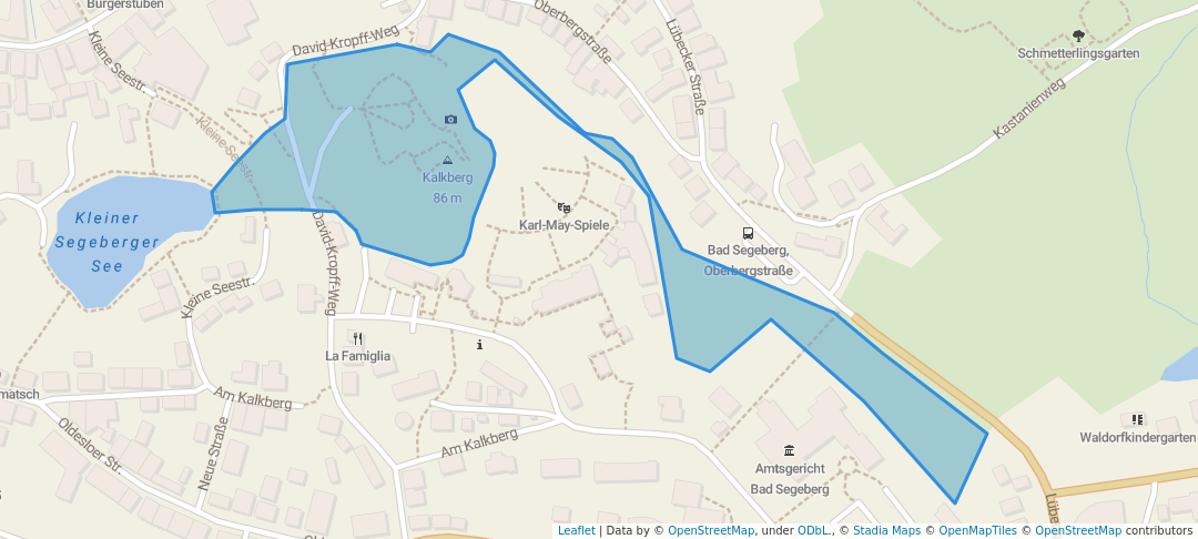 walking in Kalkberg map in Bad Segeberg