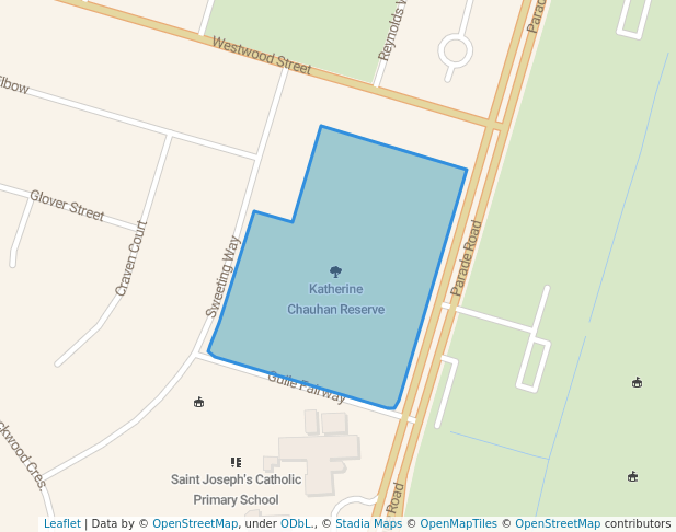 walking in Katherine Chauhan Reserve map in Withers