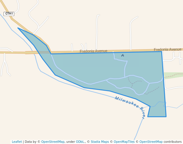 walking in Waubedonia Park map in Fredonia