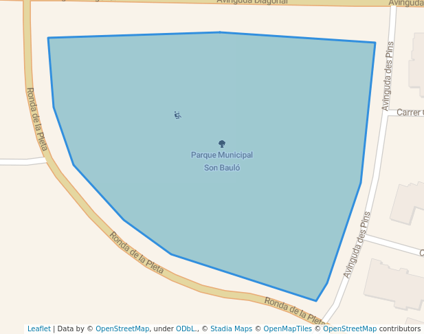 walking in Parque Municipal Son Bauló map in Can Picafort