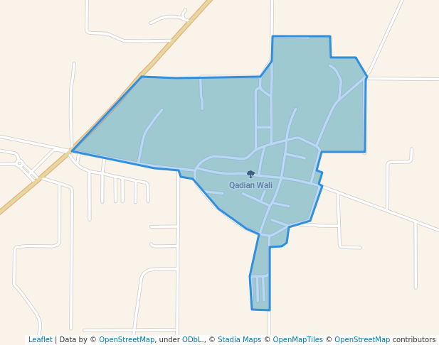 walking in Qadian Wali map in Kadianwali