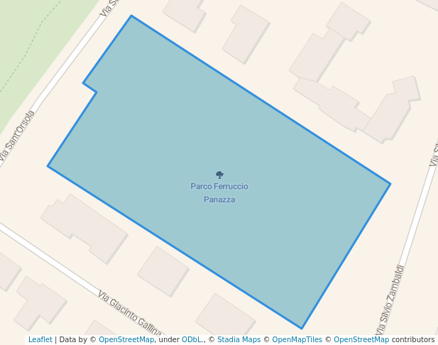 walking in Parco Ferruccio Panazza map in Brescia