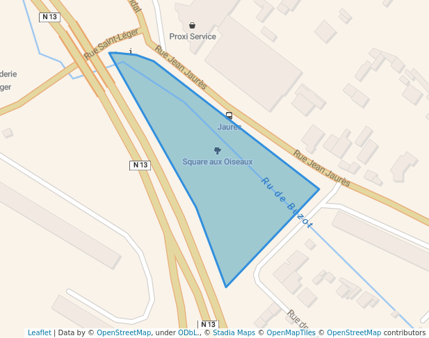 walking in Square aux Oiseaux map in Saint-Germain-en-Laye